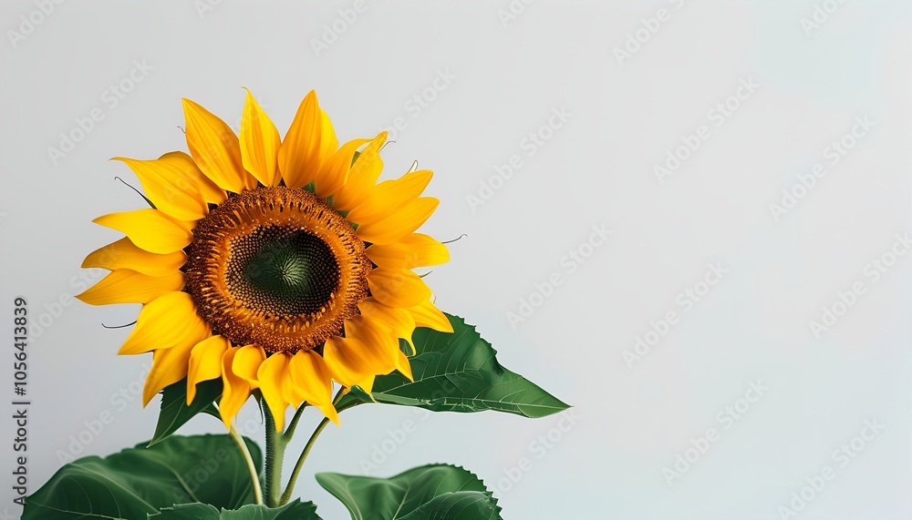 Obraz premium Sunflower on a white background