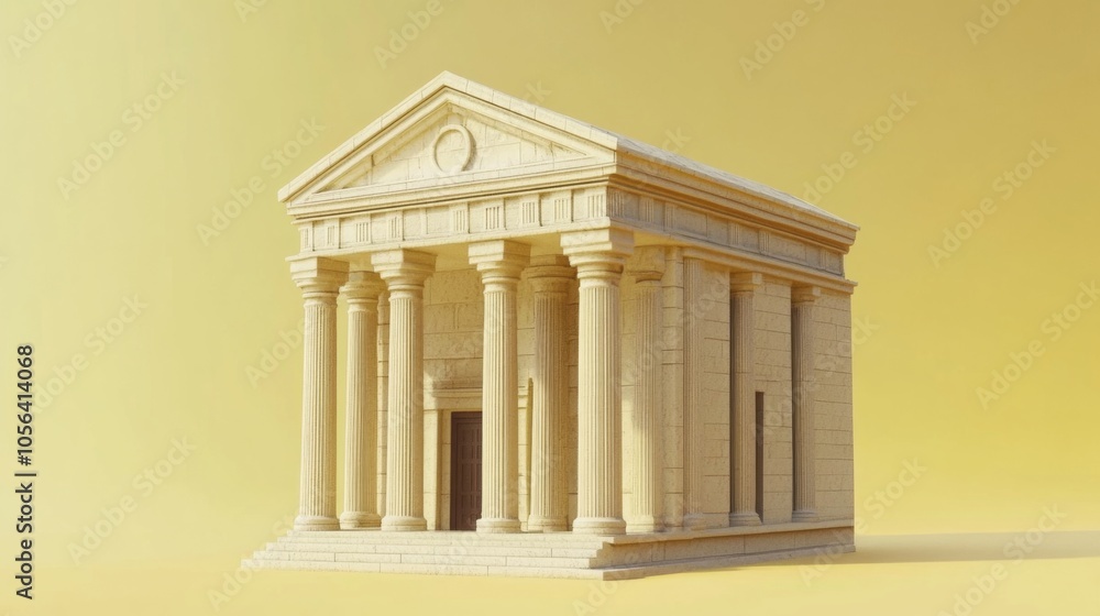 Fototapeta premium Creative Architectural Structure on Soft Light Background