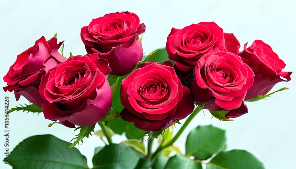 Obraz premium roses on a white background