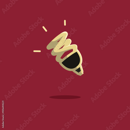 The light bulb is full of ideas And creative thinking, analytical thinking for processing. Light bulb icon. ideas symbol illustration. Isolated on maroon background.