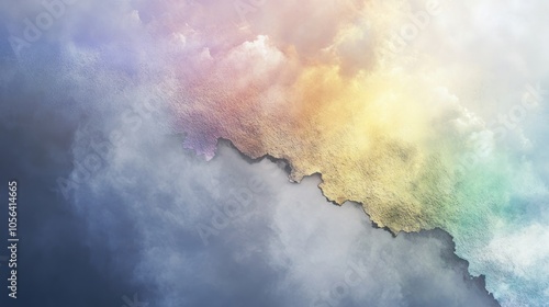 Abstract Cloud Formation with Pastel Colors