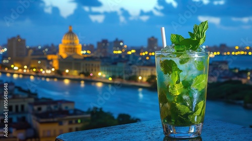 Wallpaper Mural Mojito with Havana Skyline Torontodigital.ca
