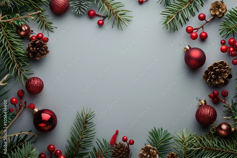 A Christmas tree with red and green decorations A Christmas tree with red and green decorations
