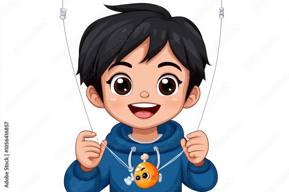 a 2D cartoon illustration of a child creating a shadow puppet craft playful and imaginative white background a 2D cartoon illustration of a child creating a shadow puppet craft playful and imaginative white background