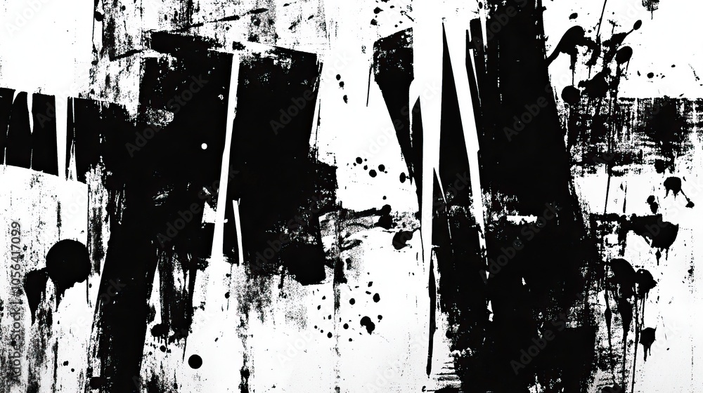 Abstract Black and White Art Abstract Black and White Art