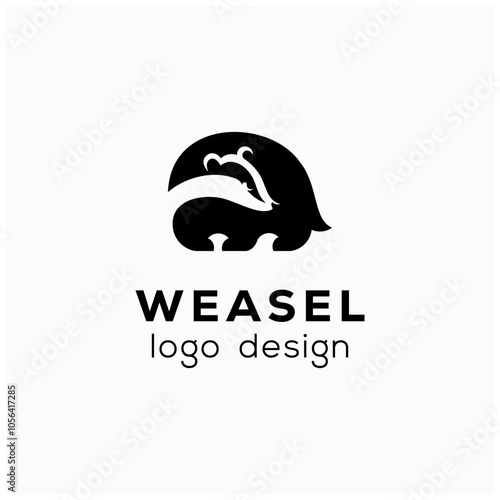 WEASEL BADGER LOGO SIMPLE MINIMAL MODERN