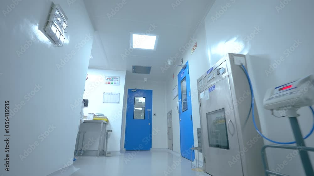 pharmaceutical hallway, intrior factory cleanroom, manufacturing room, production factory. medicine making. epoxy flooring. new designed cleanrooms for pharmaceuticals. pharma company design pharmaceutical hallway, intrior factory cleanroom, manufacturing room, production factory. medicine making. epoxy flooring. new designed cleanrooms for pharmaceuticals. pharma company design