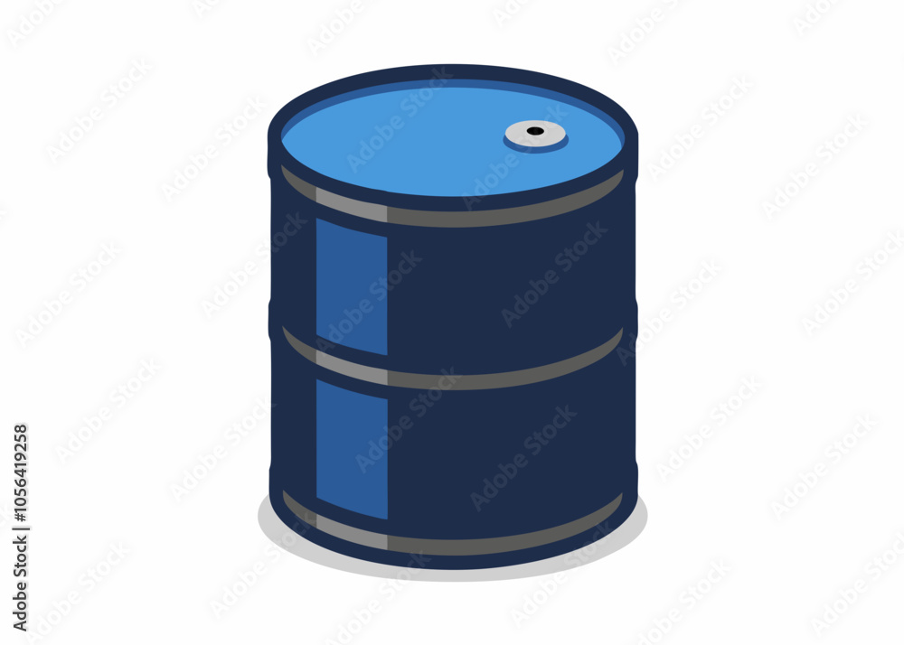 Blue drum Isolate on white with clipping path Blue drum Isolate on white with clipping path