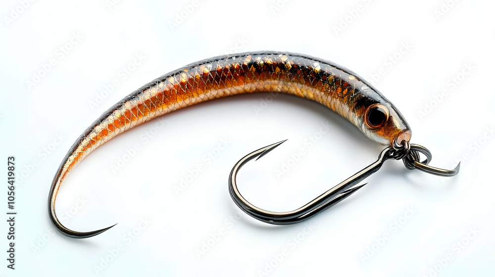 Fishing Lure with Black Hooks Realistic Image Fishing Lure with Black Hooks Realistic Image