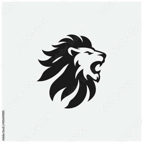 LION HEAD ICON LOGO SIMPLE MINIMAL
