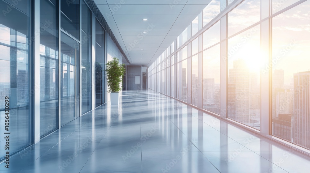 Modern Office Interior with Natural Light and Clean Lines Modern Office Interior with Natural Light and Clean Lines