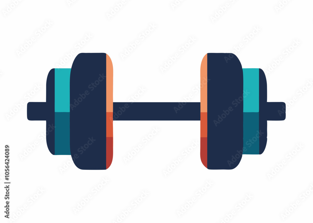 Dumbbell on a white background vector art illustration Dumbbell on a white background vector art illustration