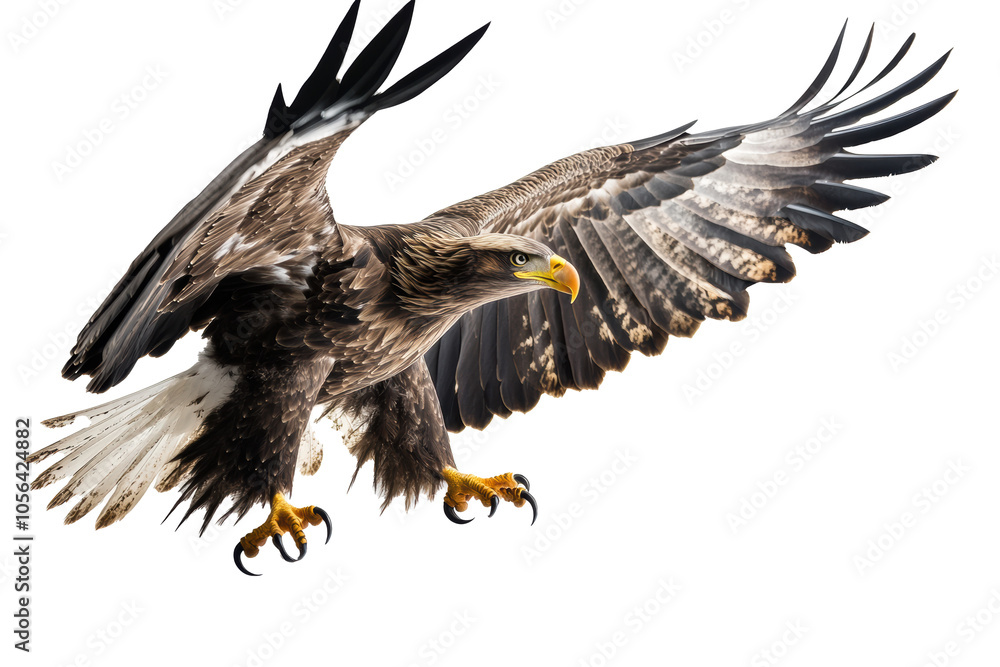 Obraz premium Side view of flaying eagle