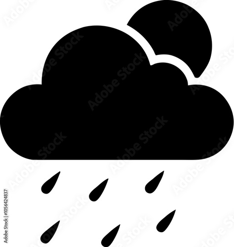 Cloud with sun and rain