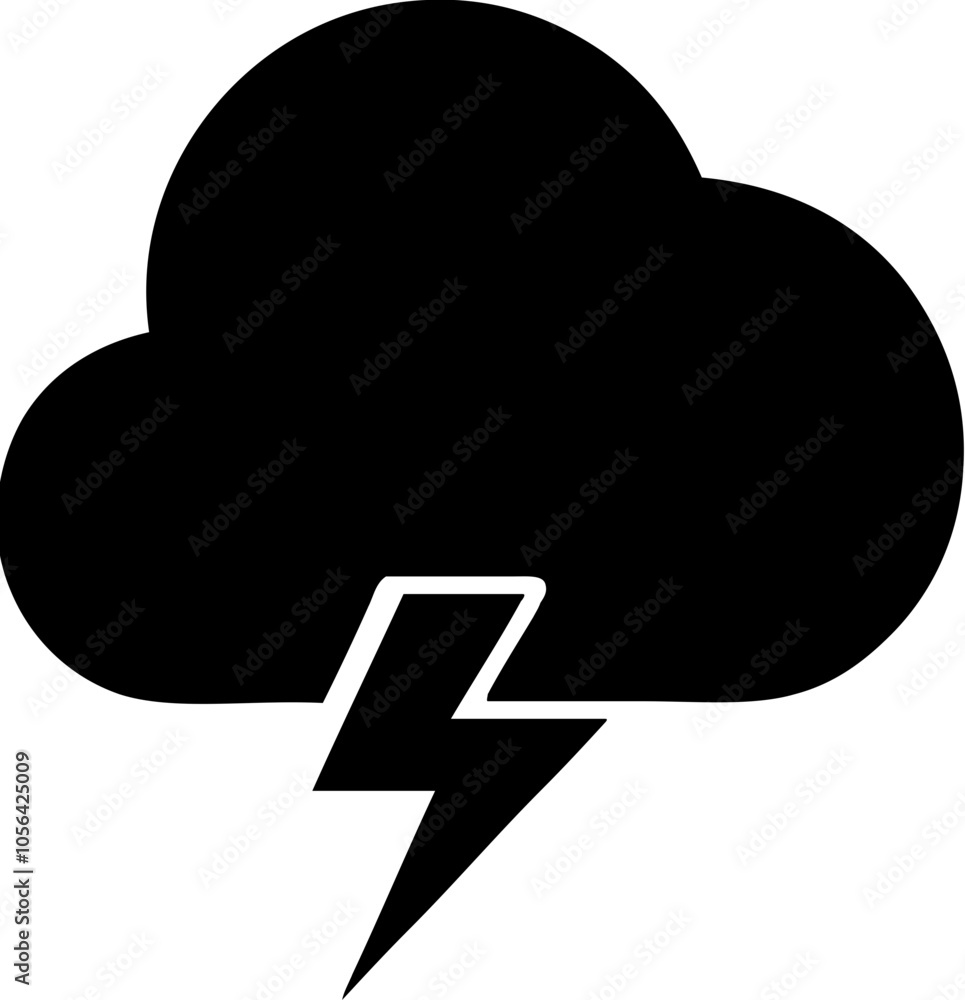 Cloud with thunder Cloud with thunder