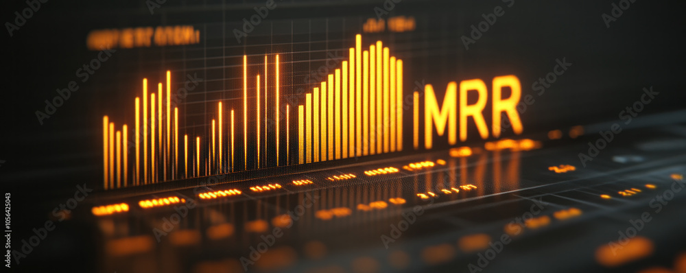 A graph with the letters M, R, and R on it. The graph is orange and has a lot of lines A graph with the letters M, R, and R on it. The graph is orange and has a lot of lines