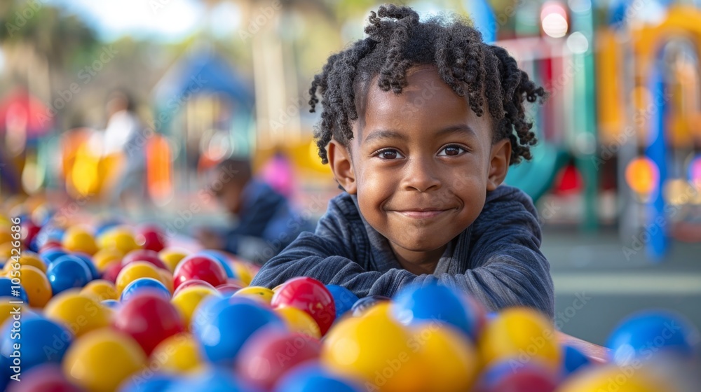 Diverse Children Playing in Colorful Playground Diverse Children Playing in Colorful Playground