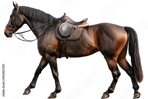 Side view of walking Horse photo