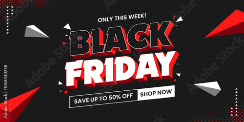 Black friday sale banner template background. Black friday special offer banner for social media or web banner. Super sale promotion for black friday sale