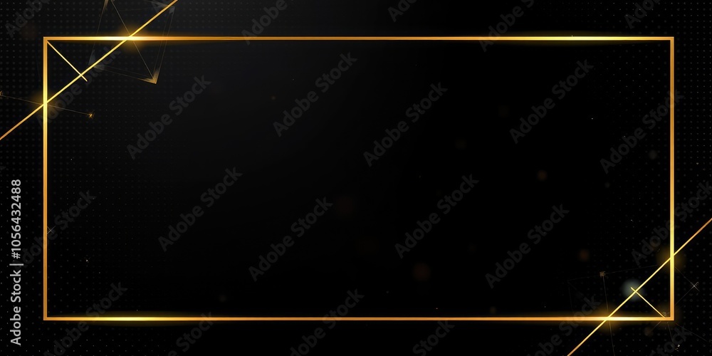 Fototapeta premium Black luxury banner, Minimalist White and Gold Geometric Background