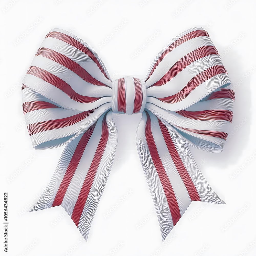Festive Christmas bow clip art isolated on white background. Festive Christmas bow clip art isolated on white background.