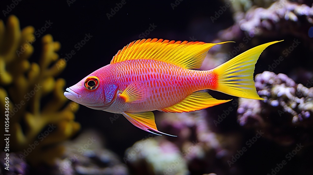 Vibrant Tropical Fish in a Coral Reef Vibrant Tropical Fish in a Coral Reef