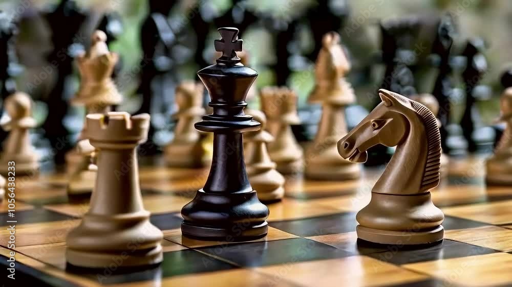 chess pieces on the board chess pieces on the board