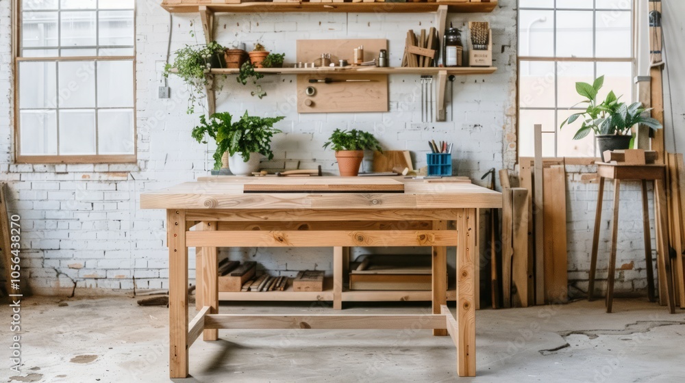Modern Crafting Space with Traditional Elements Modern Crafting Space with Traditional Elements