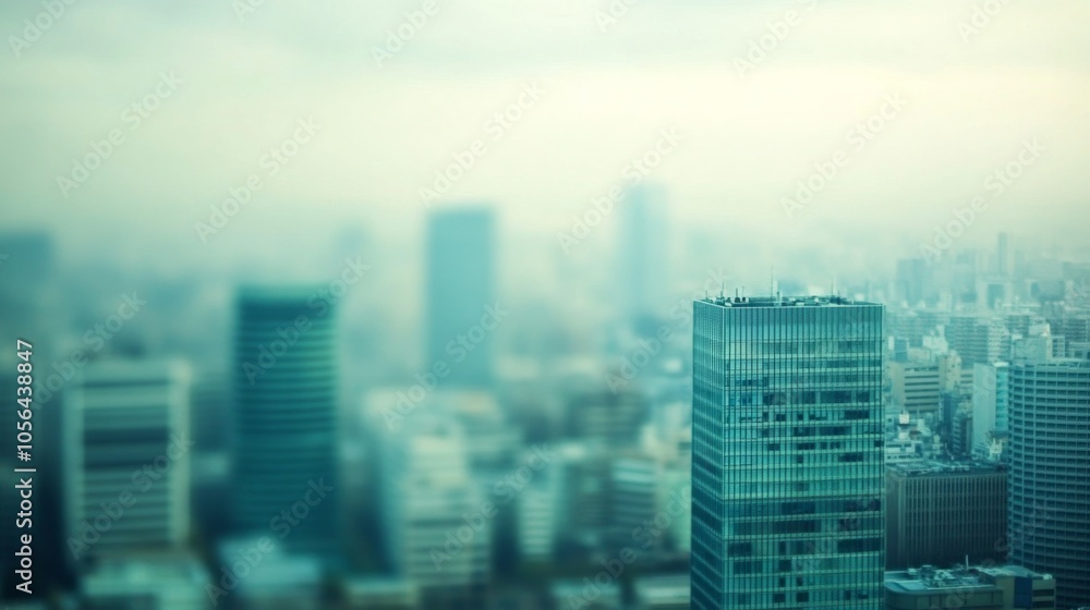 Peaceful City Skyline with Soft Focus and Diffused Light Peaceful City Skyline with Soft Focus and Diffused Light