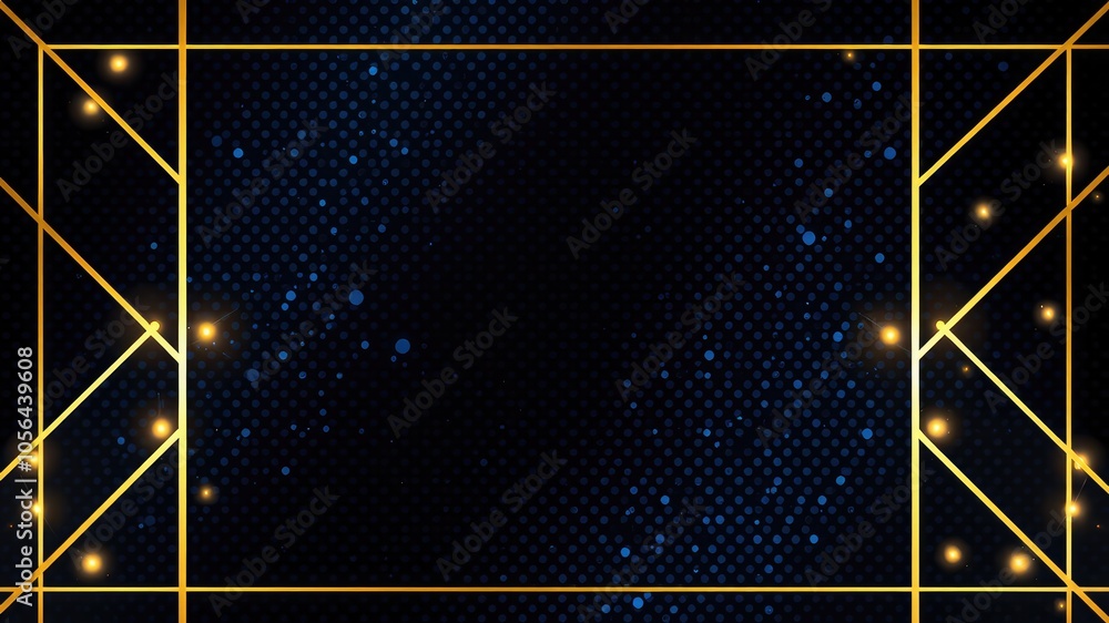 Obraz premium Black luxury banner, Minimalist White and Gold Geometric Background