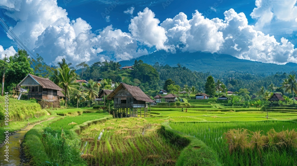 Rice plantation in the mountains Rice plantation in the mountains