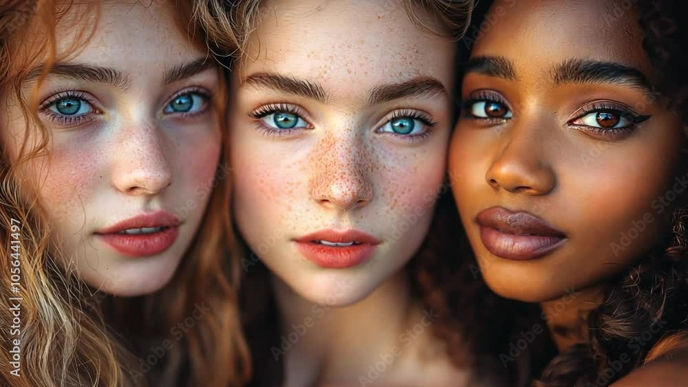 A cluster of young ladies standing side by side A cluster of young ladies standing side by side