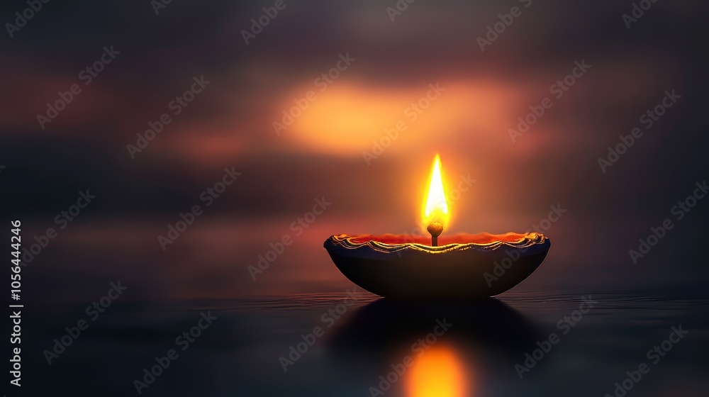 A beautifully lit traditional oil lamp with a glowing flame, set against a soft, warm background, evoking peace and tranquility. A beautifully lit traditional oil lamp with a glowing flame, set against a soft, warm background, evoking peace and tranquility.