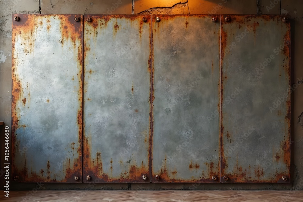 Old rusty zinc wall panels with rusty texture as a background. Vintage retro interior design concept. Rusty zinc sheets. Place to add text and design. Photo of rotten zinc surface. Iron sheets. Old rusty zinc wall panels with rusty texture as a background. Vintage retro interior design concept. Rusty zinc sheets. Place to add text and design. Photo of rotten zinc surface. Iron sheets.
