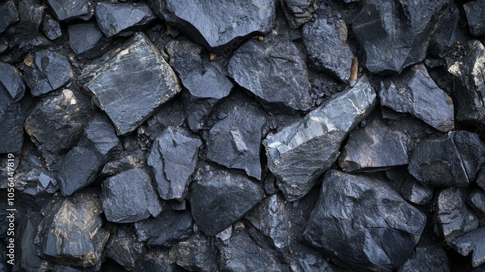 A close up of a pile of black rocks A close up of a pile of black rocks