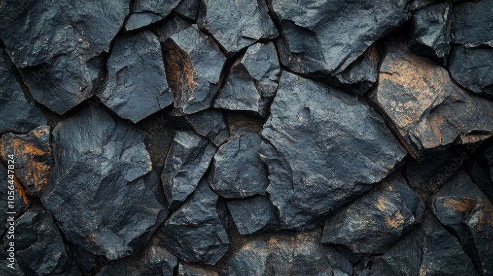 A close up of a rock wall with many large rocks A close up of a rock wall with many large rocks