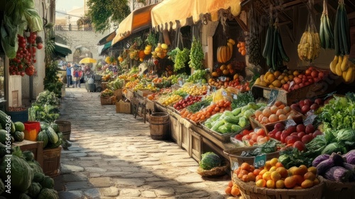 Vibrant Market Scene