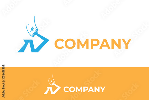 letter n cleaning logo, cleaning service logo, homecare logo, vacuum, n, shine