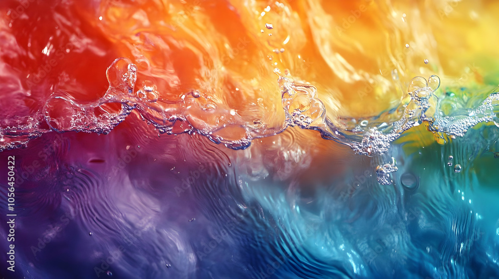 Abstract Background with Colorful Water Ripples Abstract Background with Colorful Water Ripples