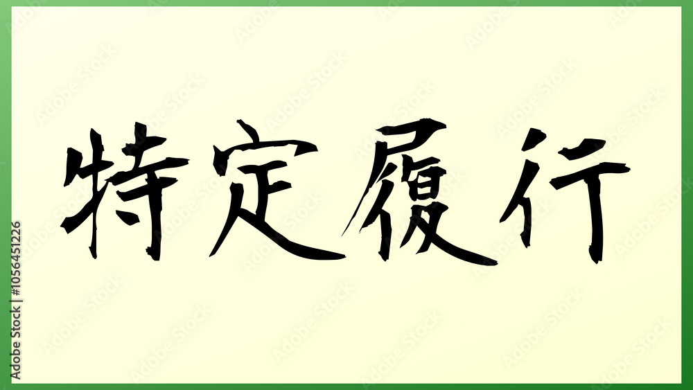 Specific Performance(特定履行) の和風イラスト Specific Performance(特定履行) の和風イラスト