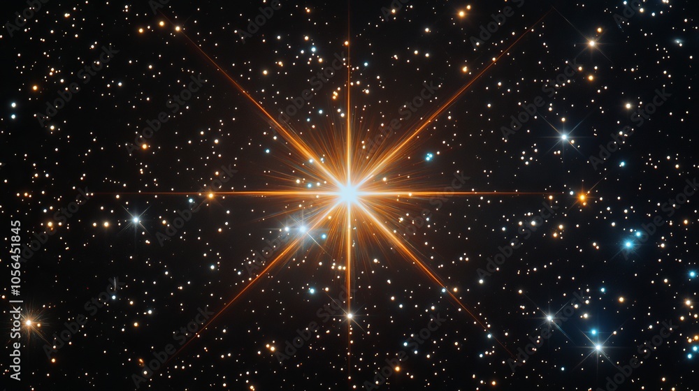 Bright star in the heart of a distant galaxy, its radiant glow piercing the cold blackness of space, a beacon in the cosmos. radiant star, galaxy far away Bright star in the heart of a distant galaxy, its radiant glow piercing the cold blackness of space, a beacon in the cosmos. radiant star, galaxy far away