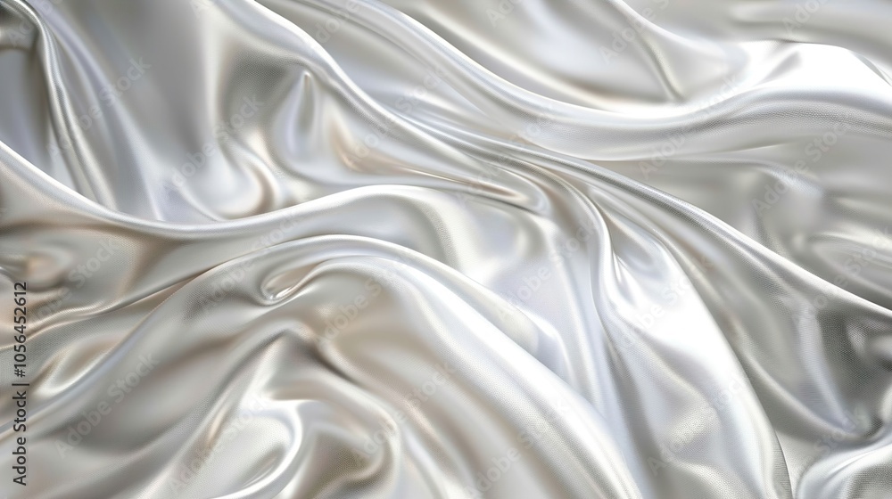 Obraz premium White Silk Fabric Texture Background - Smooth, Elegant Drape