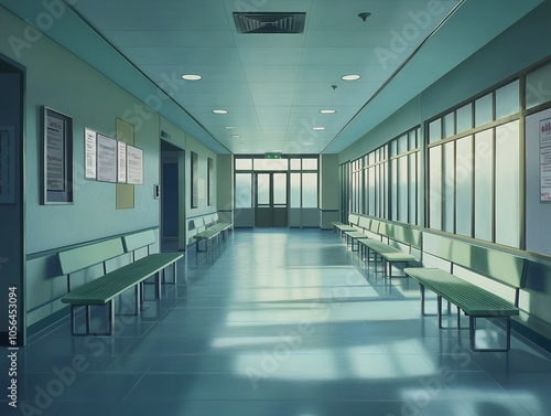 静かな病院の廊下 | Quiet Hospital Hallway