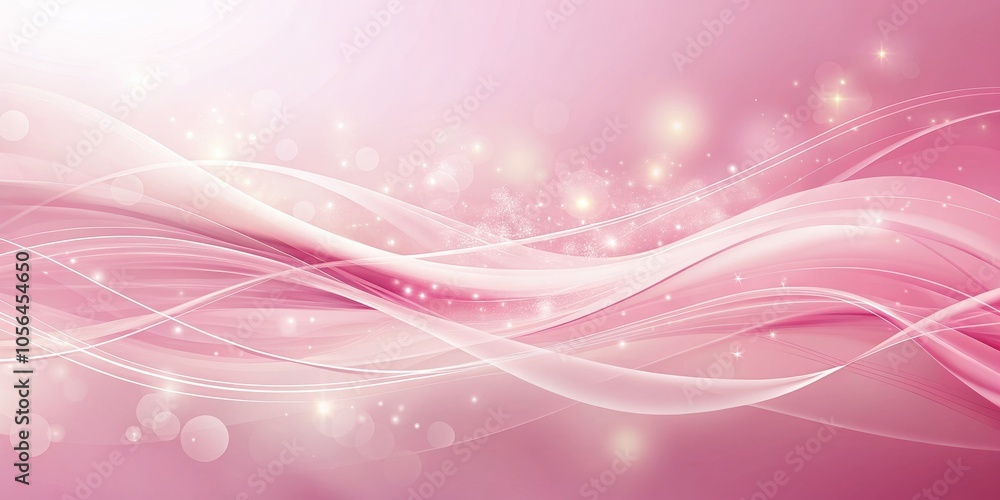 Abstract Pink and White Wavy Lines with Sparkling Lights Abstract Pink and White Wavy Lines with Sparkling Lights