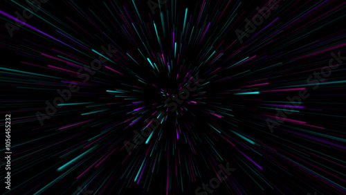 Abstract background depicting traveling a Journey Through the Cosmic Veil of Energy, Speed, and Neon Streaks in a Vibrant Universe of Futuristic Power and Hyperspace Dynamics