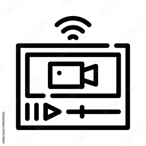 Live Streaming line icon