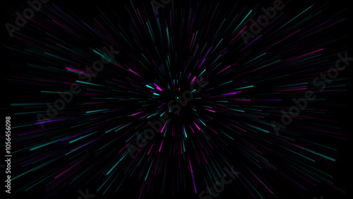 Hyperdrive Odyssey: A Sci-Fi Journey through Light-Speed Vortexes and Cosmic Energy - A Futuristic Exploration of the Universe with Cyber Illumination, Dynamic Energy Waves, and Interstellar
