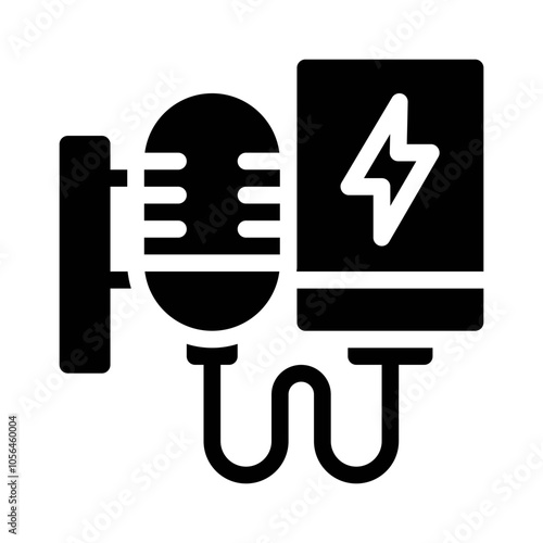 Lavalier Mic glyph icon