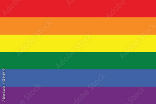 LGBT gay rainbow symbol homosexual pride banner vector illustration. Gay pride flag icon.