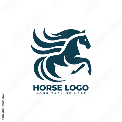 Wallpaper Mural a flat design logo of a horse in motion Torontodigital.ca